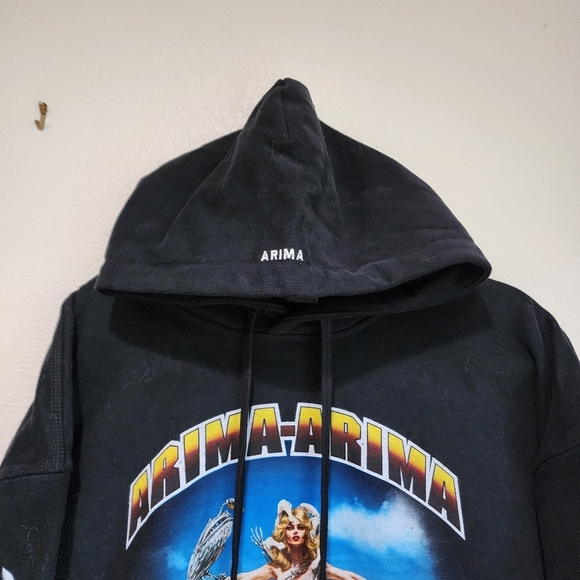 Arima Sweatshirt Hoodie Desert Crucifix Front Back Sleeve Graphic size Small - Picture 4 of 15